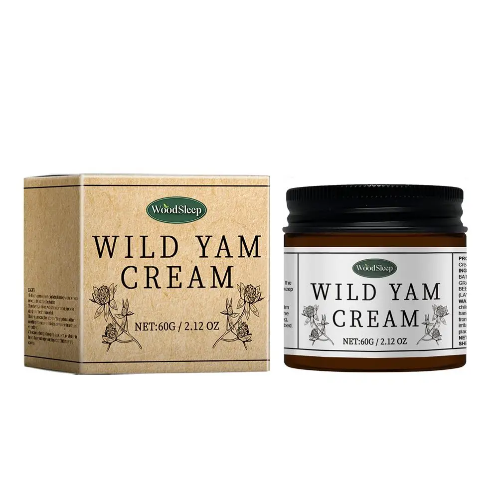 Wild Yam Cream melembapkan organik krim pemutih wajah dan halus perawatan kulit cerah produk Putih Natural Night J2T0