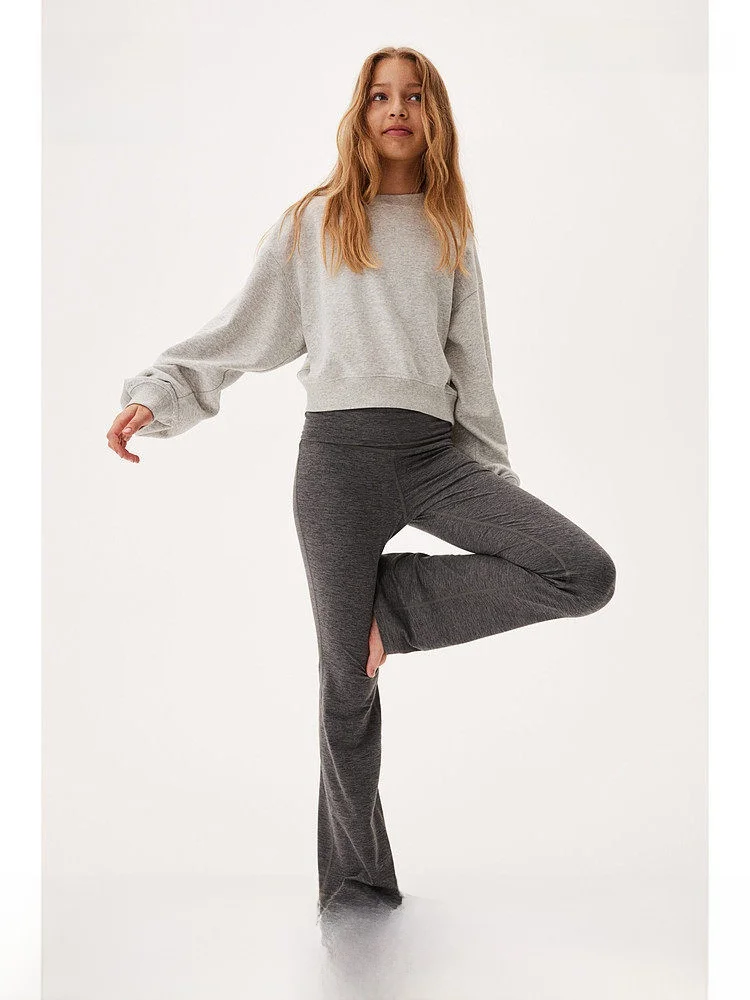 h-m-drymove™-spring-girls-spor-fabric-bell-bot-pants-227980-polyester-spandex-blend-comfortable-spor-trousers