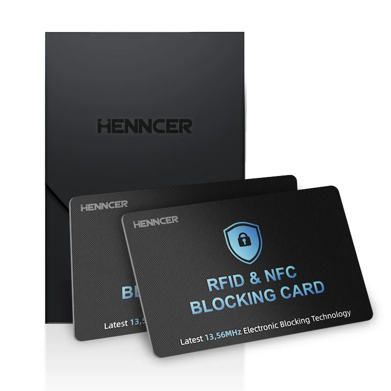 بطاقات حجب RFID بدون تلامس NFC بطاقة الخصم الائتمان جواز السفر حامي مانع مجموعة تصميم ذكي مضاد للسرقة