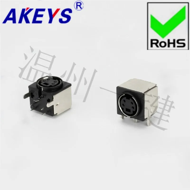 10 PCS MDC-4-06b square large keyboard plug DIN socket S terminal package 4 pin 4 core socket master