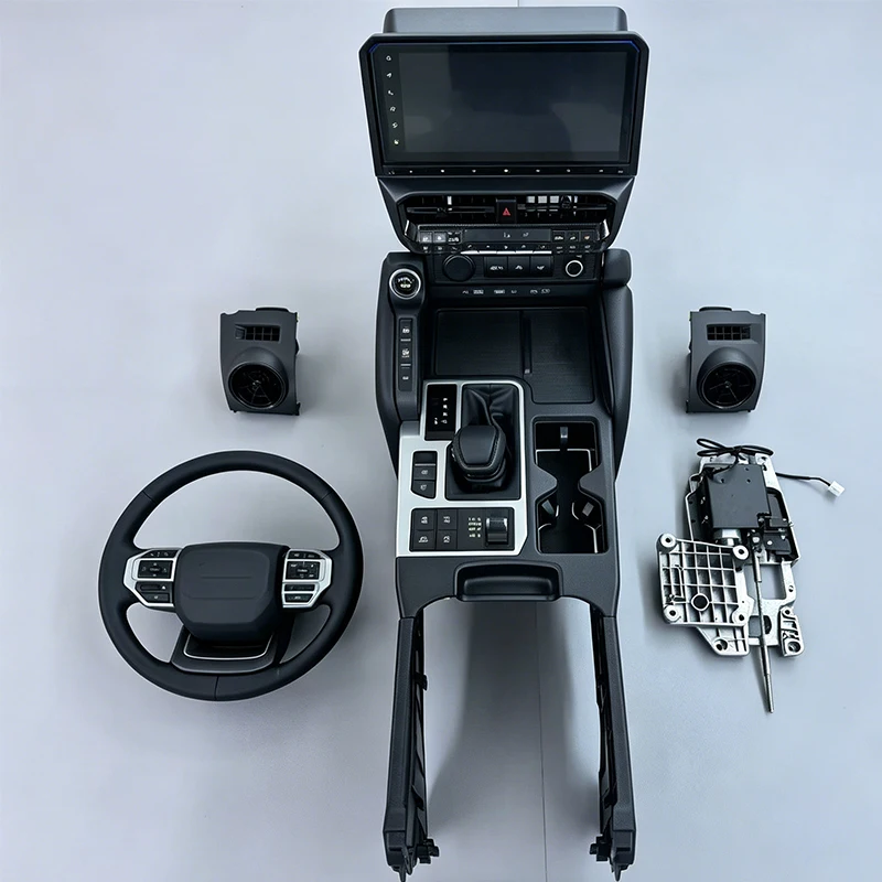 LC250 Style Interior Refit Kit for  FJ150 LC150 2010-2018 Center Console & Steering Wheel Assembly