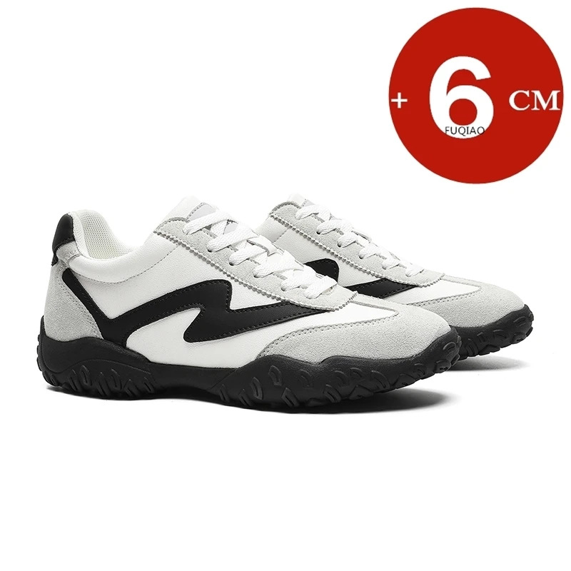 

Мужские и женские замшевые повседневные кроссовки с внутренним увеличением высоты 6 см, удобная повседневная обувь с лифтом на все сезоны