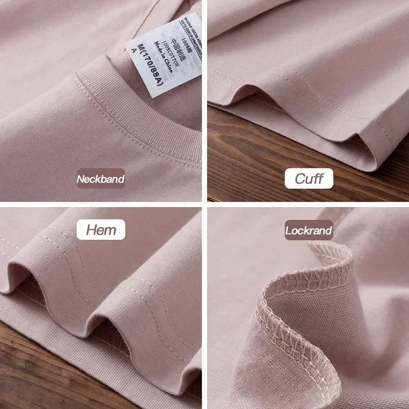 12 Color Oversized Heavyweight T Shirt for Men Summer Short Sleeve Tee 100% Cotton Plain Top Casual Men's Clothing image 4