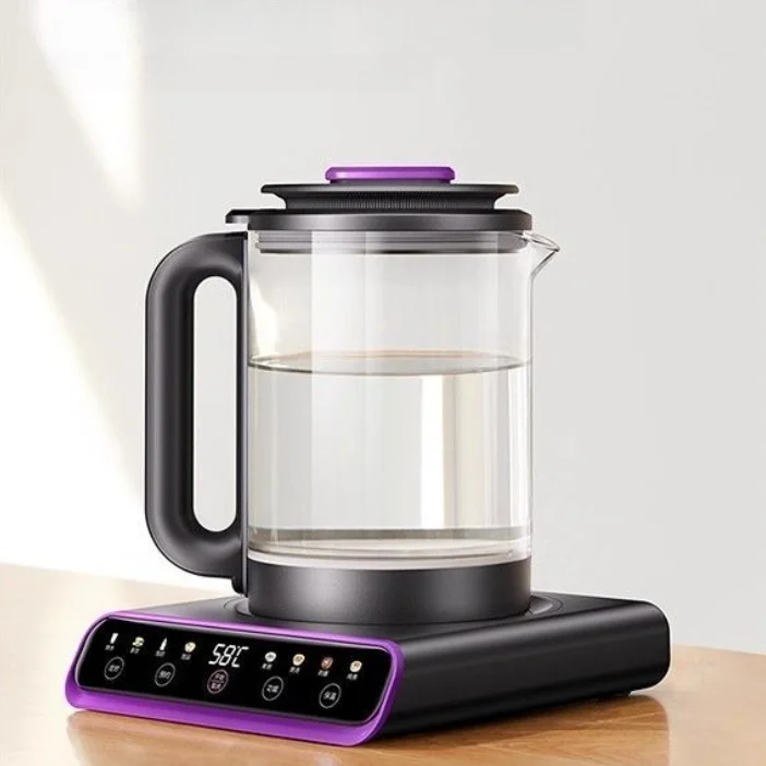 Mini All-Glass Health Pot for Home & Office, 2-in-1 Boiling & Stewing, Multi-Function Tea Maker, Mercury-Free & No Glue