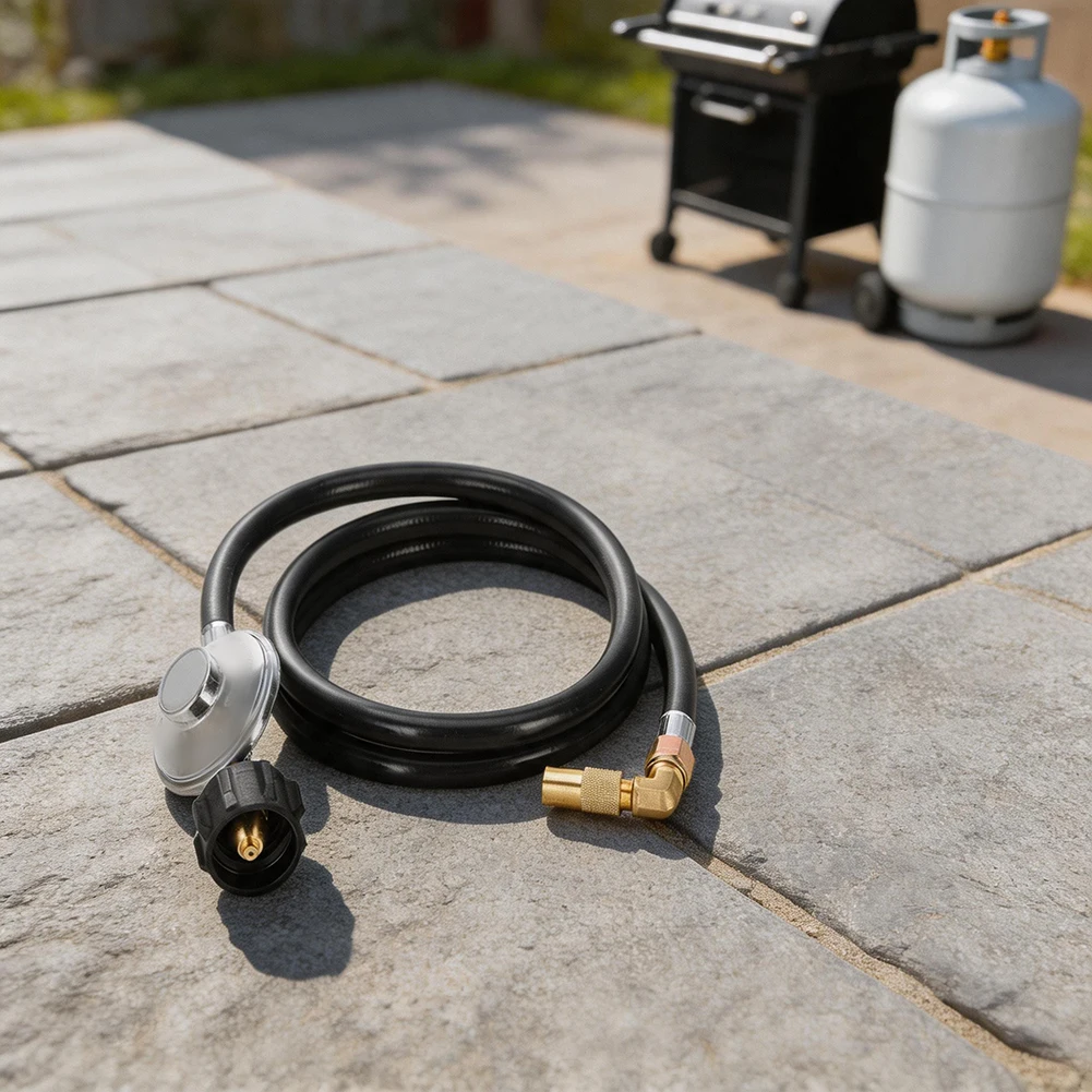 Propane Regulator Hose 6 Feet Long for Use with For 17 Inch and 22 Inch Griddles in Residential or Commercial Settings