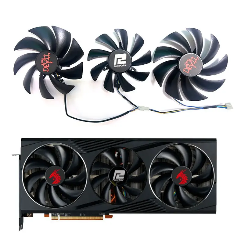 85MM 95MM new for POWERCOLOR Radeon RX6800 6800XT Red Dragon OC graphics card replacement fan