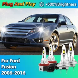 2/4Pcs 6000K Car Headlight LED Bulbs CANBUS Lights H7 30000Lm Headlamp For Ford Fusion 2006 2007 2008 2009 2010 2011 2012-2016