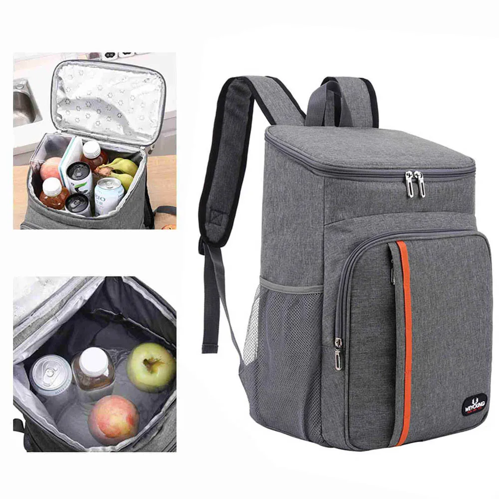 18L Camping Cooler Backpack Coolers Insulated Leak Proof Travel Cooler Bag Waterproof Lunch Picnic Beach Work Trip Thermal Bag