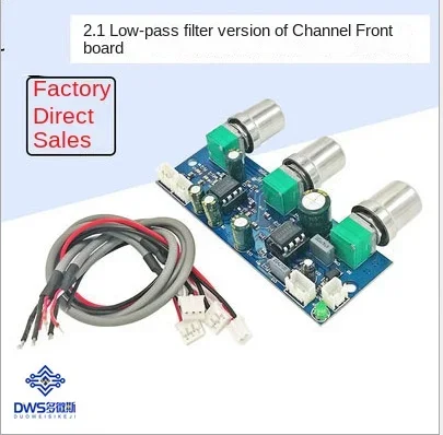 2.1 channel preamp board Low-pass filter board Subwoofer The first single-supply power amplifier module NE5522