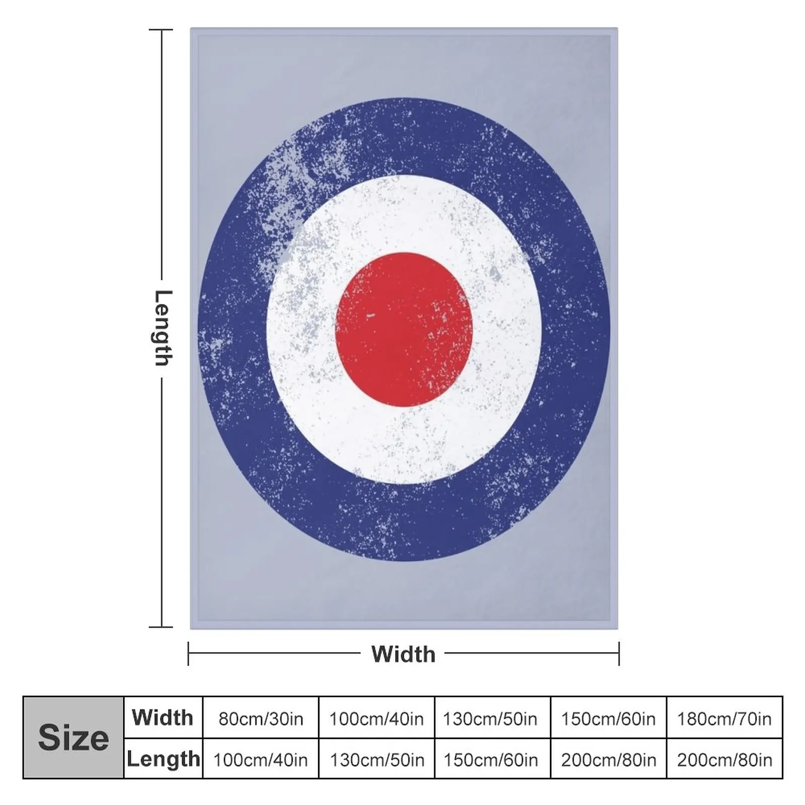 RAF Type D Roundel - Mod Target Logo Throw Blanket Blanket For Decorative Sofa Beautiful Blankets Hairy Blanket