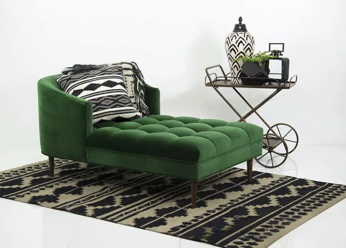 Fabric pull button concubine couch living room flannel deck chair clothing store leisure beauty couch