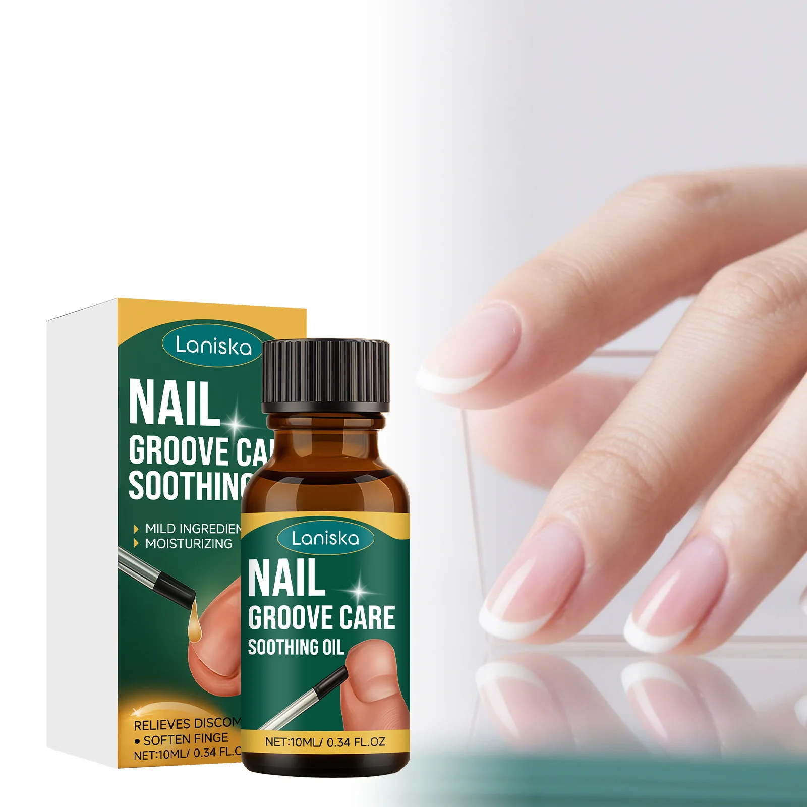 10ML Nail Groove Care Soothing Oil Nail Cuticle Nutrient Oil Nourishes Repairs Damaged Nails Moisturizing Strengthens Brightens