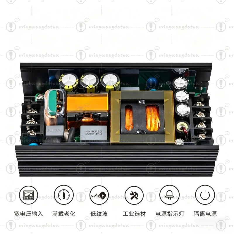 24V 10A 250W Active PFC Switching Power Board AC-DC Wide Voltage Industrial Regulated Step-Down Module