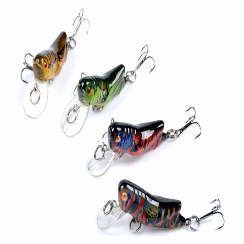 45mm Pike Fishing Tackle 3.5g Grasshopper Minnow Hard Baits Insect Bionic Fishing Lure Flying Wobbler Lure Artificial Swimbaits