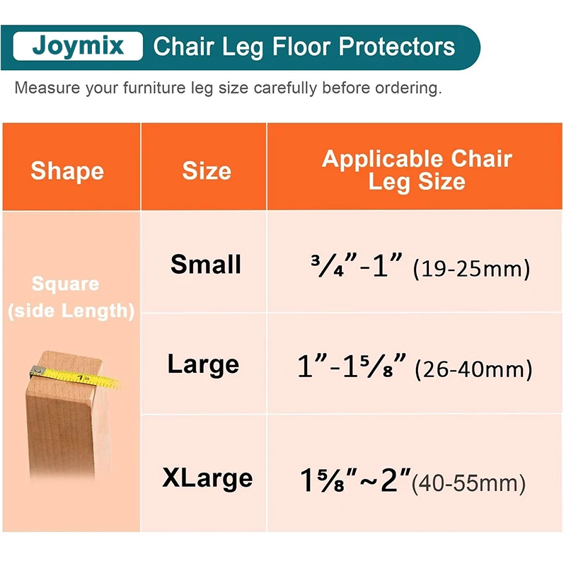 4-16PCS Chair Leg Caps Square Silicone Clear Feet Protector Pads Non Slip Reduce Noise Scratch-proof Floor Furniture Table Cover
