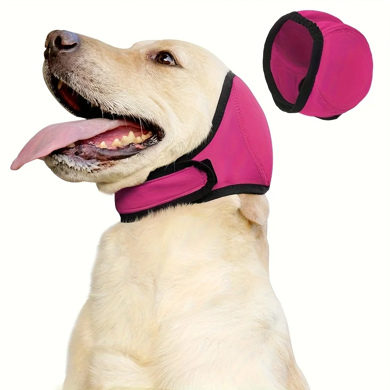Verstellbare Ohrenschützer für Hunde – Geräuschreduzierung, bequemes, leises Kopfband, beruhigender Kopfwickel, geeignet zum Baden, für die Fellpflege und bei Donnerwetter. – Detail 7