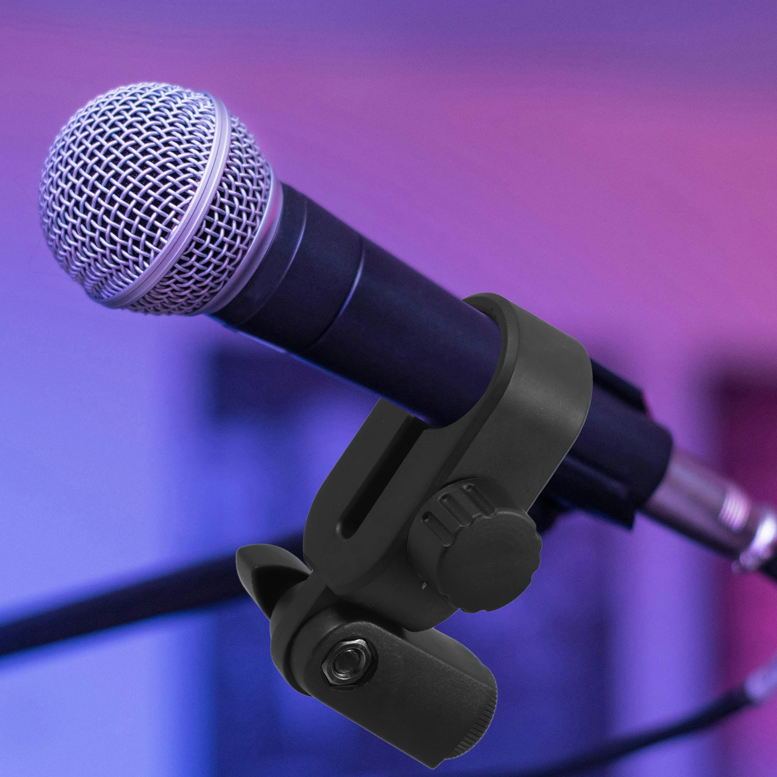 

2 Pcs Microphone Shock Mount Clips Plastic Small Holder Clamps for Stands Fixing Handheld Mics Compatible Various Models
