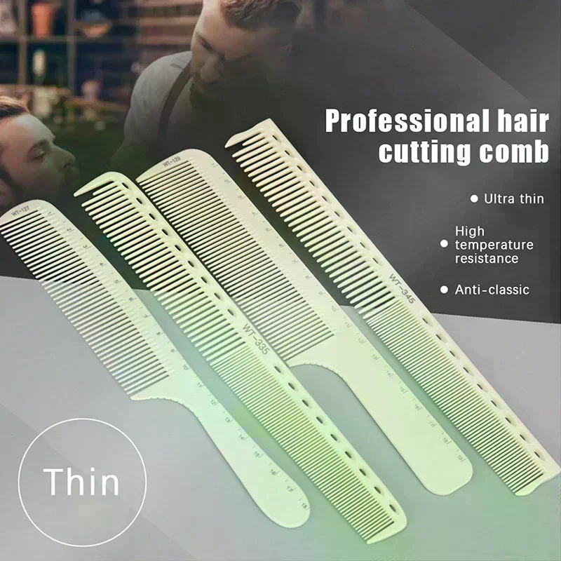 /ACR/Barber Comb Plastic Scale Laser Ruler Hair Comb Professional Hairdressing Comb Brushes Salon Hair Cutting Styling Tool 1Pc