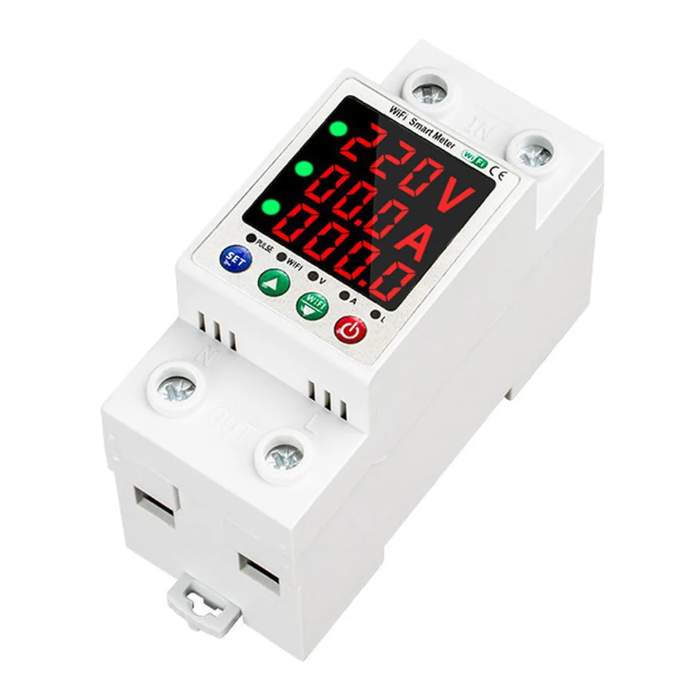 واقي الجهد المعتمد على WiFi مع شاشة عرض مزدوجة وإعادة ضبط تلقائي مناسب للسكنية والتجارية #2