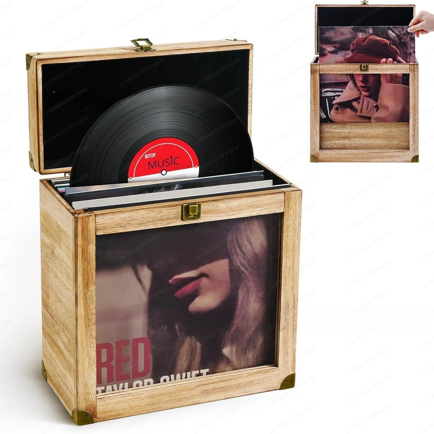 

Портативный футляр для хранения виниловых пластинок, портативный защитный чехол для компакт-дисков