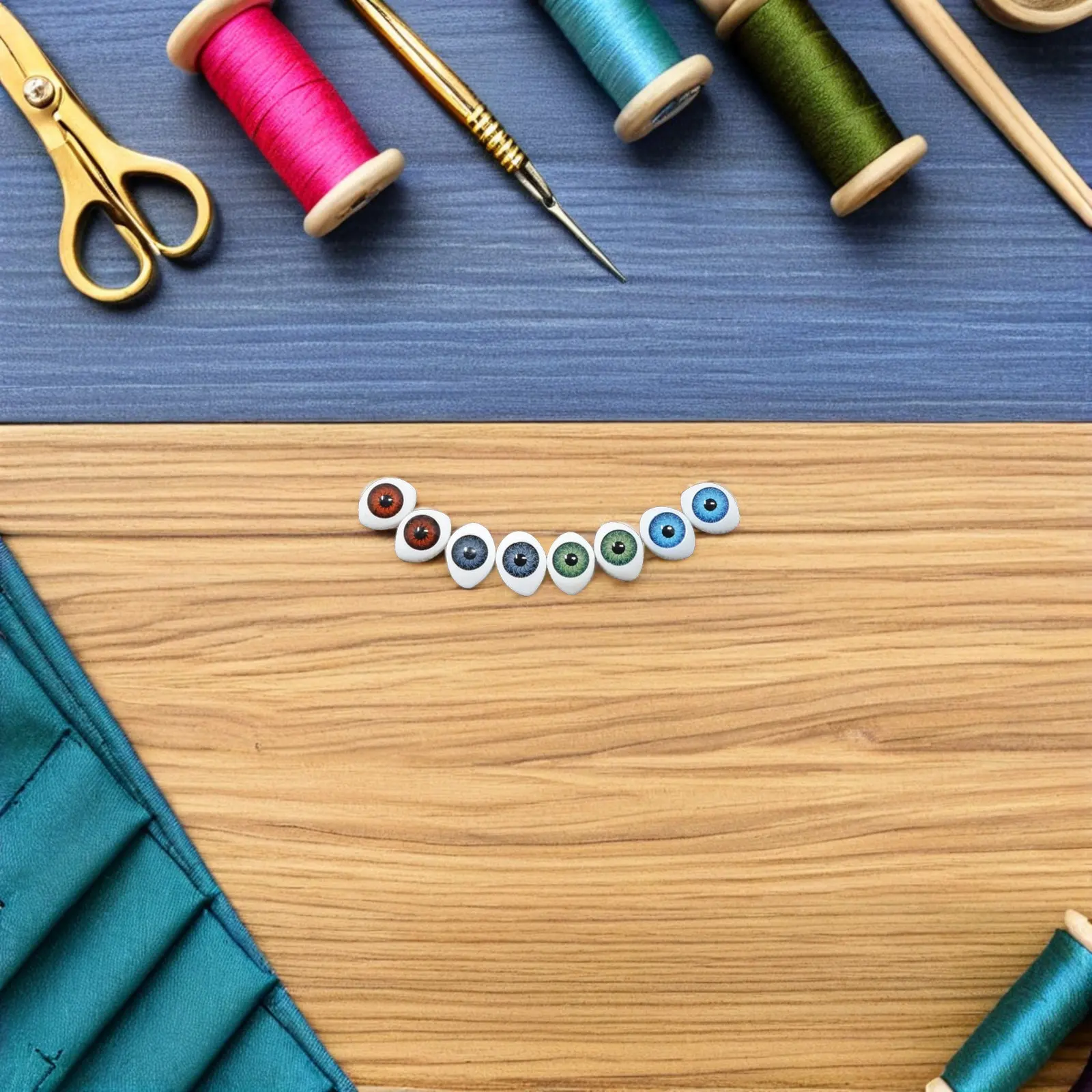 

180Pcs Plastic Glass Half Round Eyes Realistic Hollow Design for Crochet Stuffed Animals DIY Craft Supplies Simulation Safety