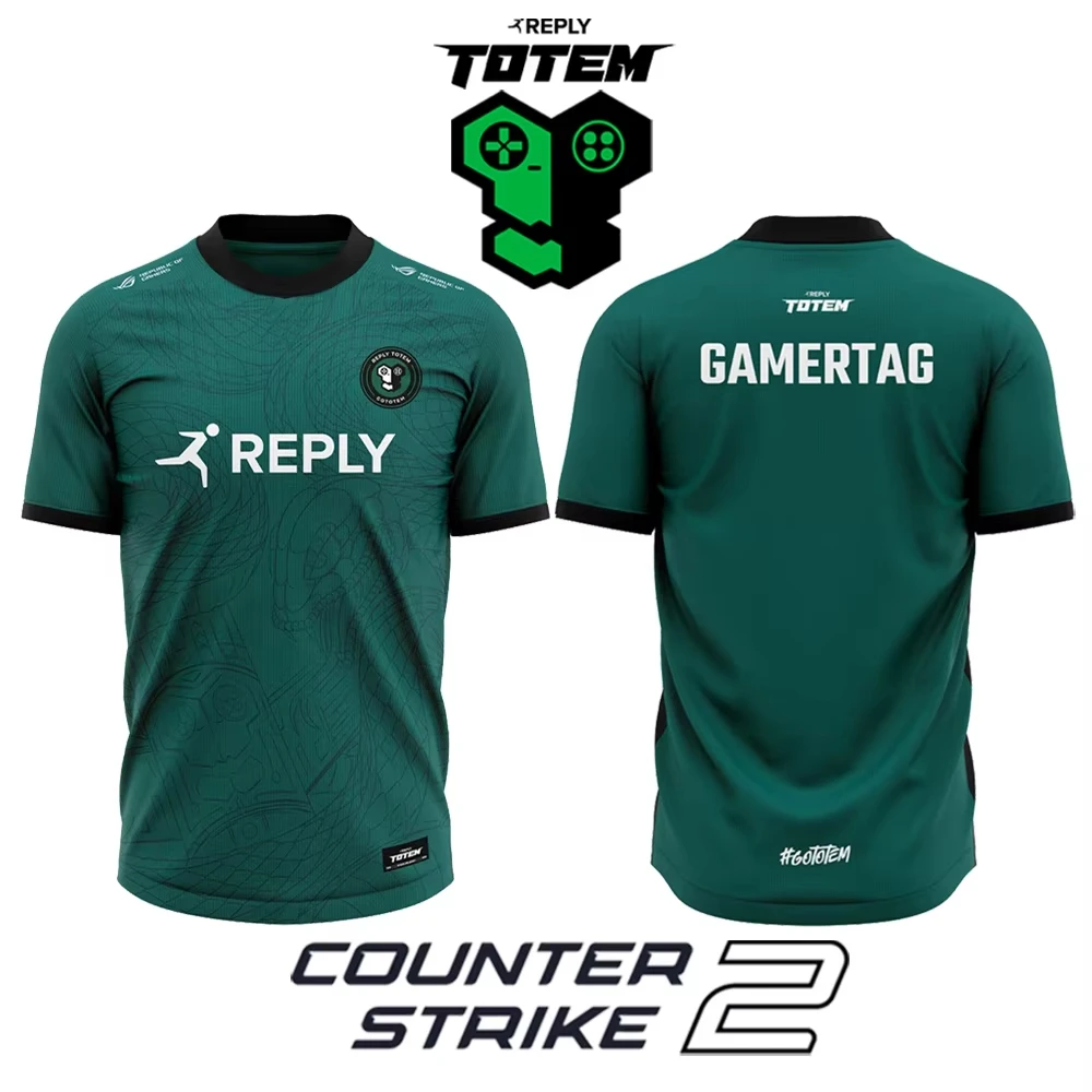 

2025 Esports Uniforms Totem Club Player Training Jerseys Fans T-shirts Men's Oversized Breathable Round Neck Sports Tops