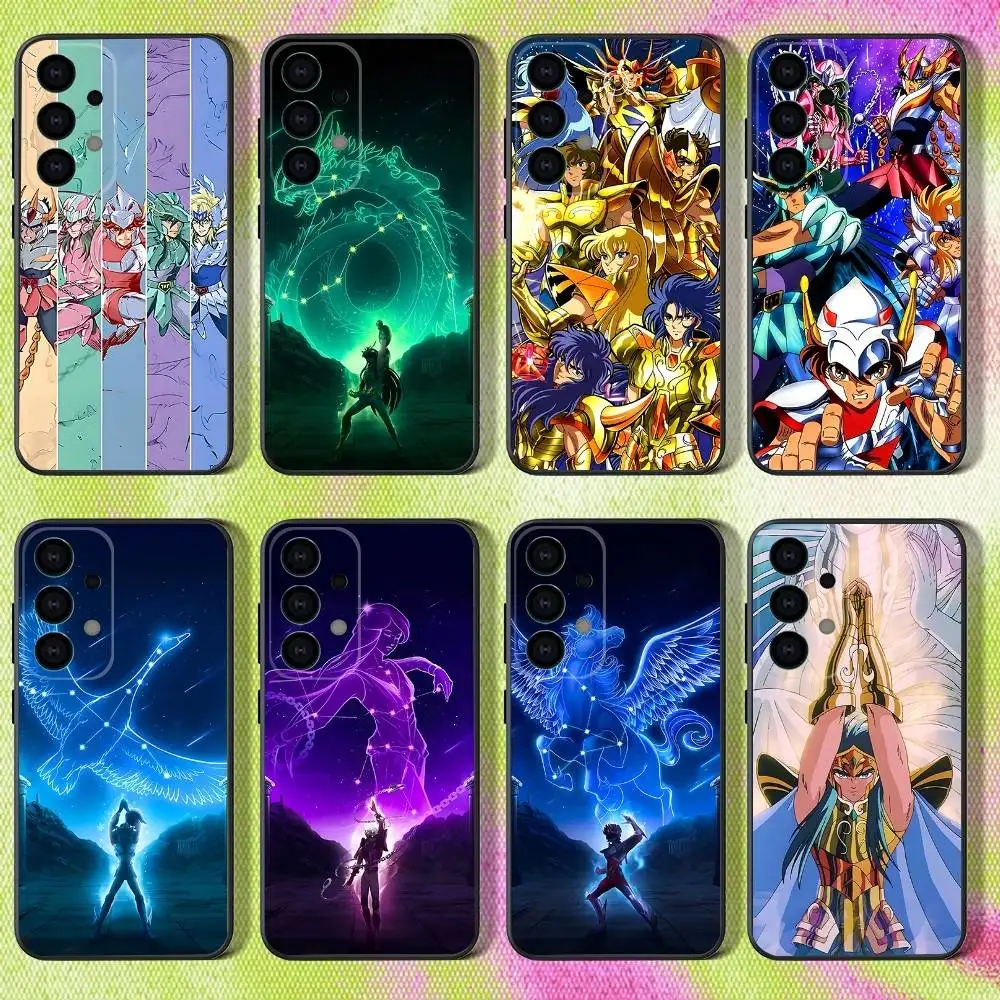 

Phone Case For Samsung S25,S24,S21,S22,S23,S30,Ultra,S20,Plus,Fe,Lite,Note,10,9,5G S-Saint Seiya Knights Zodiac Black Cover