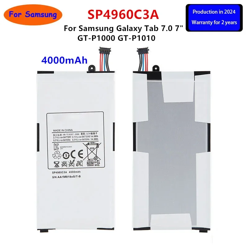 

Brand New SP4960C3A 4000mA Tablet Replacement Battery For Samsung Galaxy Tab 7.0 7" P1000 P1010 GT-P1000 GT-P1010