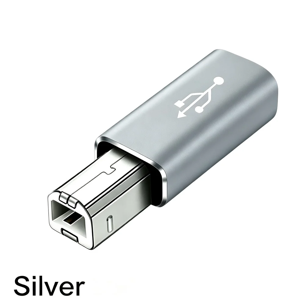 USB B mannelijke naar USB Type C vrouwelijke adapter voor MIDI-controller gegevensoverdracht converter voor HP Canon Lexmark printer scanner kopieerapparaat