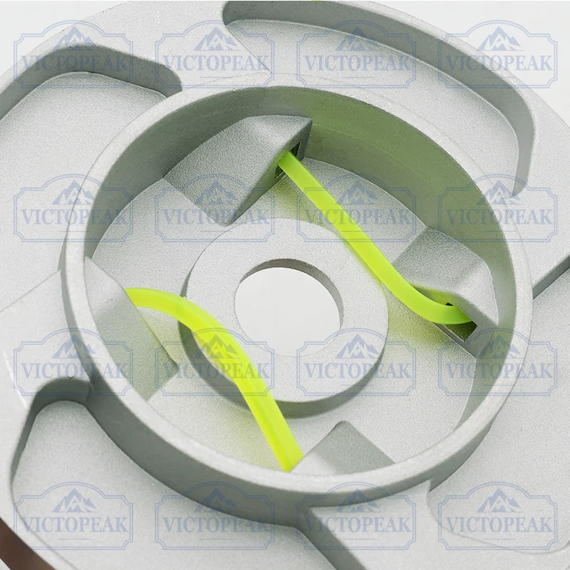 1/2/4 Stück Aluminium-Mähkopf für Rasentrimmer, universell einsetzbar, mit Mähfaden, Rasentrimmer, Unkrautentferner, Ersatzteile, Gartengeräte-Zubehör – Detail 3
