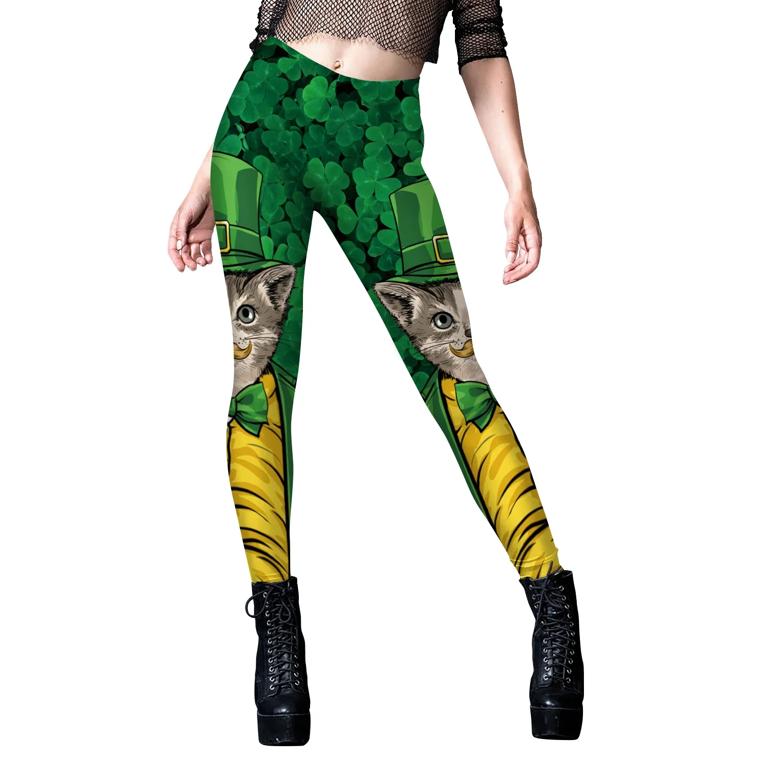 Leggings de fête Shamrock pour femmes, taille haute, collants élastiques doux Irish Everver, pantalons de festival irlandais, habillage de fête