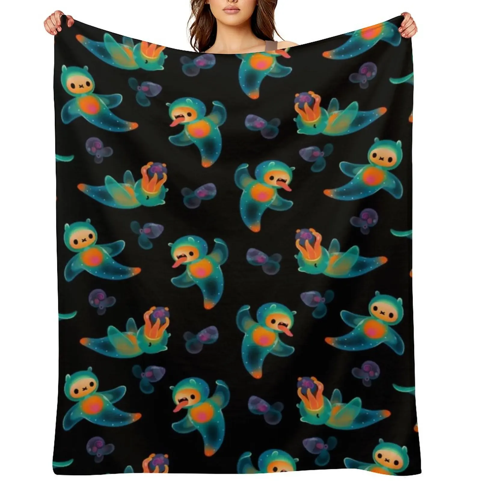 

Sea angel and sea butterfly Throw Blanket Sofas Thin Soft Bed Fashionable Blankets