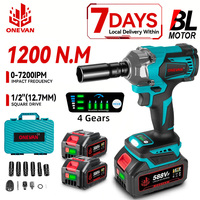 ONEVAN 1200N.M Brushless Electric Impact Wrench 3 Funtion 1/2\