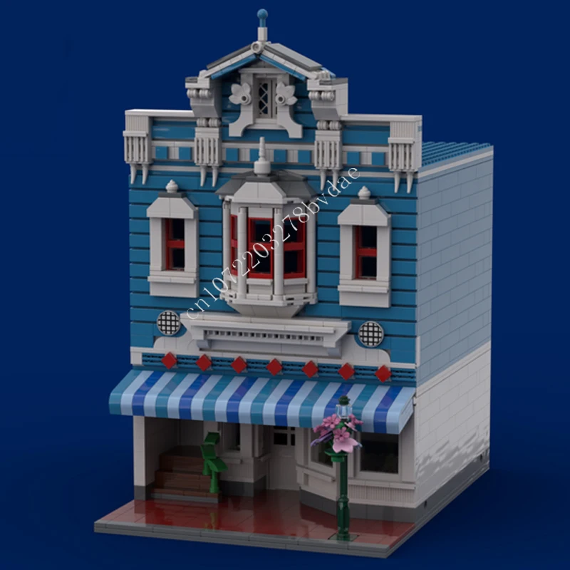 

1366PCS Magic Kingdom Confectionary: Third Facade MOC streetview Puzzles Architecture Creative Birthday Gifts Toys for Kids Age