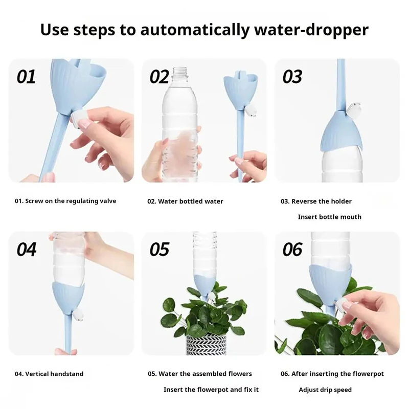 Home Automatic Water Seepage Device 4pcs Automatic Watering Devices Plant Potting Gardening Adjustable Speed Dripping Device