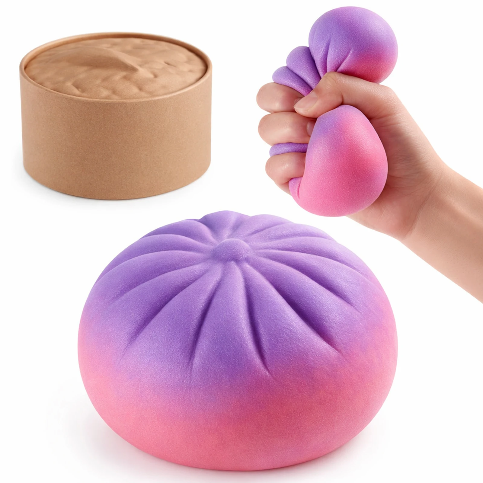 Kleurrijk Kristal Gestoomd Broodje Knijpspeeltje Herbruikbaar Plezier Stressverlichting Langzaam terugveren Flash Dumpling Desktop Decoratie Feestcadeaus