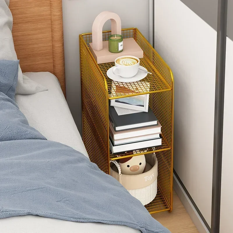 Simple Iron Side Table for Bedroom Durable Build Easy to Use Modern Design Scratch Resistant Smooth Surface Easy Installation