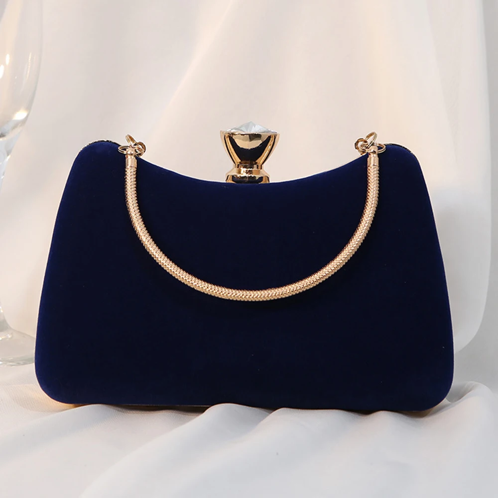 

Black/Orange Velvet Women Evening Clutch Bag Blue Dinner Purses Phone Shoulder Handbags Lady Party Red Wedding Bags Minaudiere