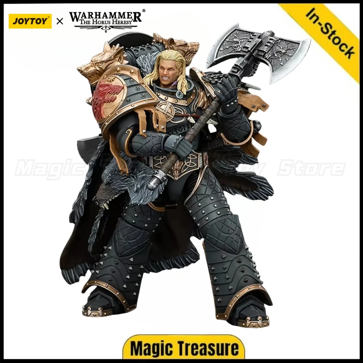 

【В наличии】JOYTOY Warhammer 40K The Horus Heresy Space Wolves Leman Russ Primarch of The VIth Legion Модель игрушки