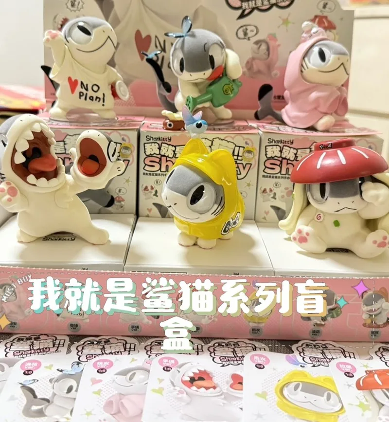 

Genuine New Sharkitty Series Blind Box Cartoon Anime Figure Collectible Model Mystery Box Kawaii Desktop Decoration Gifts Toys