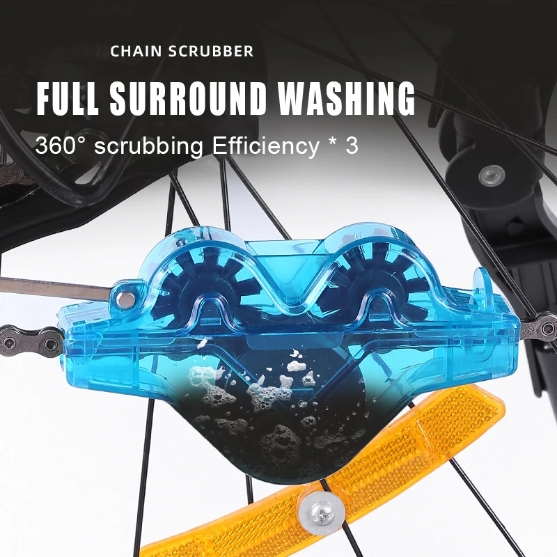 

Chain Cleaner For Cycling Riding Chain Scrubber With Rotating Brushes Precision Riding Washer Accessories For Mountain Hybrid