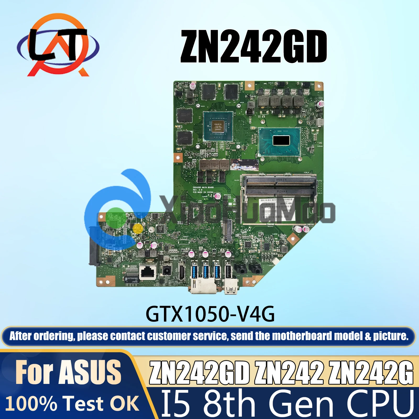 

ZN242GD Motherboard For Asus Zen AiO ZN242 ZN242G Mainboard with CPU I5-8300H GTX1050 GPU V4G DDR4 100% Tested OK