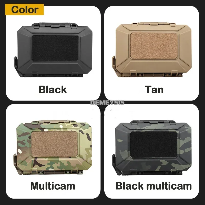 Tactical Equipments Storage Box  Waterproof Outdoor Hunting Gun Accessories Carry Case Lockable Molle Hard Shell Bag