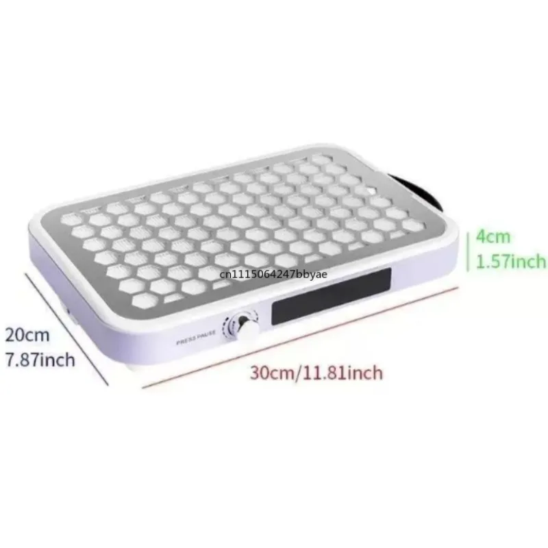 For Nail Dust Collector Dual Turbine Strong Suction Nail Vacuum Cleaner Manicure with Removable Filter Adjustable Speed