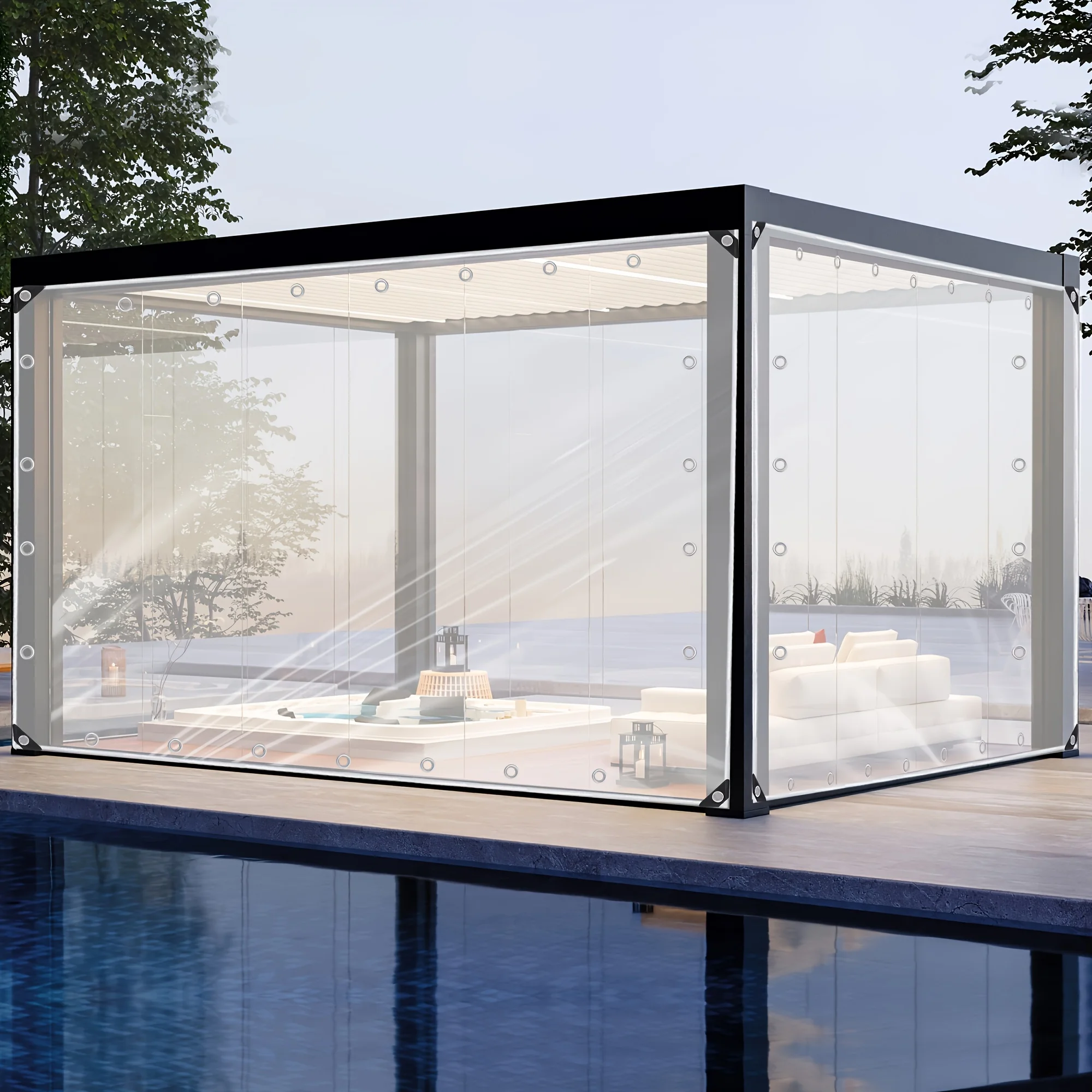 

Легкий полиэтиленовый брезент оснащен удобным уплотнительным кольцом, обеспечивающим гибким и эффективным защитой на открытом воздухе! С