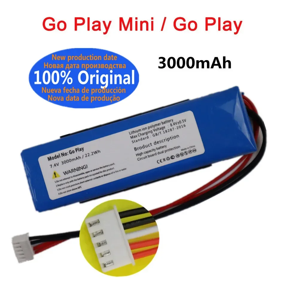 

New Original Player Battery For Harman / Kardon Go Play & Go Play Mini Wireless Bluetooth Speaker Bateria 3000mAh Fast Shipping