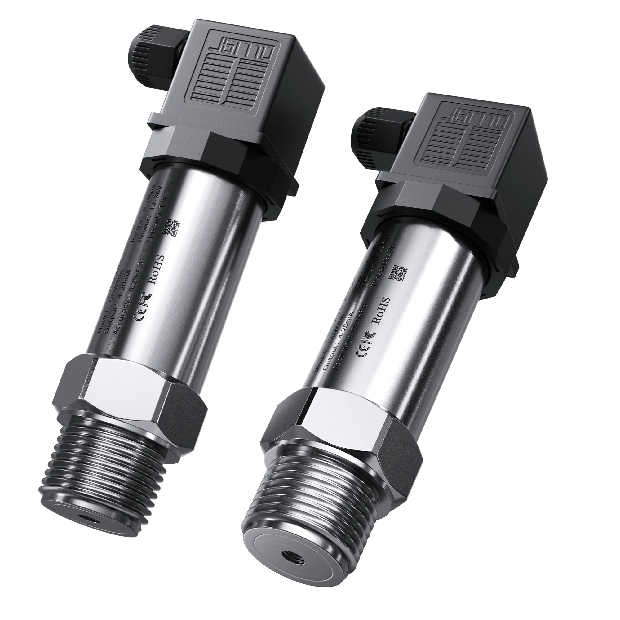 4-20mA Hersman Pressure Transducer Sensor 1.6Mpa 2.5Mpa 10Mpa 20kpa 100pai Pressure Transmitter m12*1.5 sensor m14*1.5  m10*1