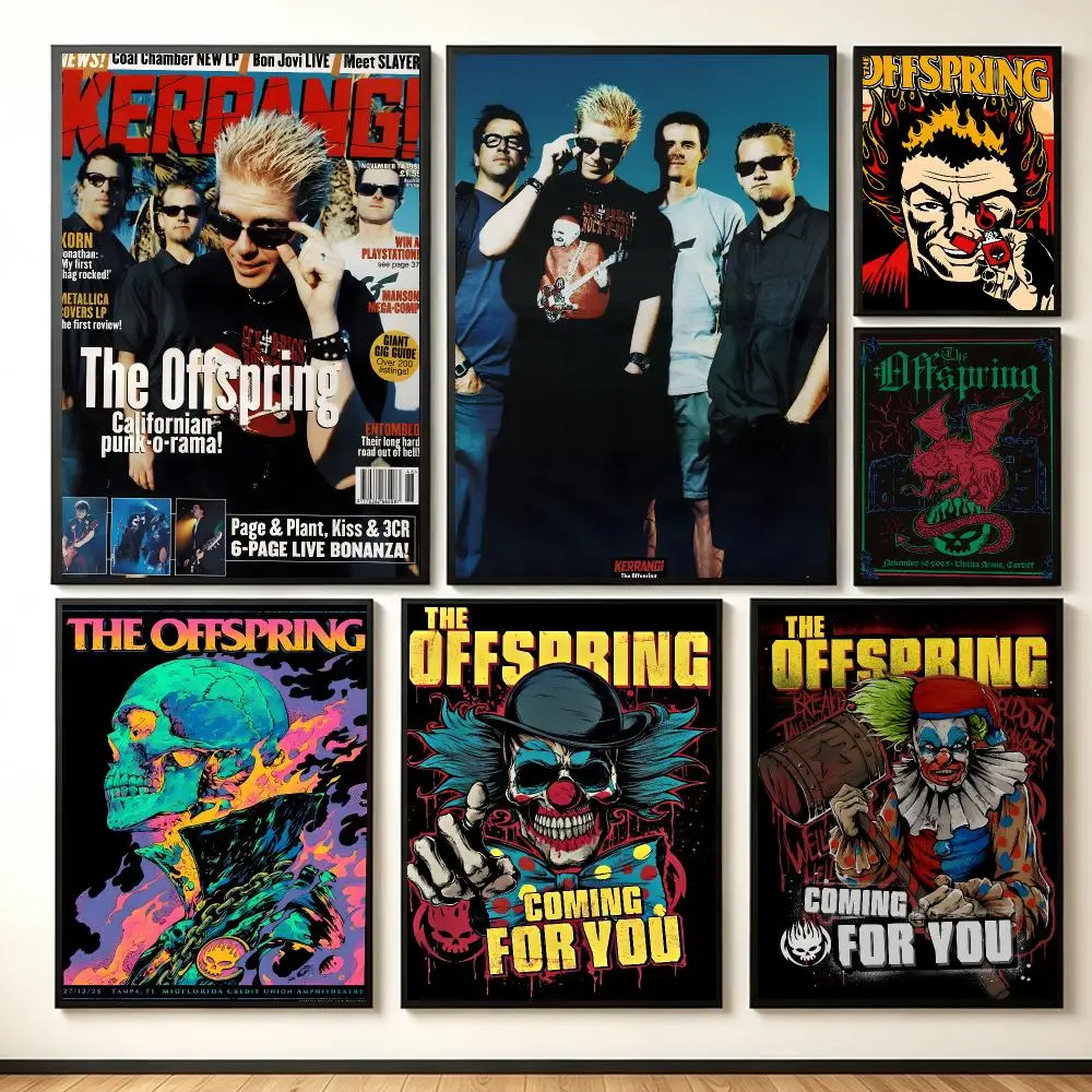 Punk Rock Band T-The Offspring Poster Lightweight Self‑Adhesive PP Wall Decal for Study Living Room Bedroom Decor Gift