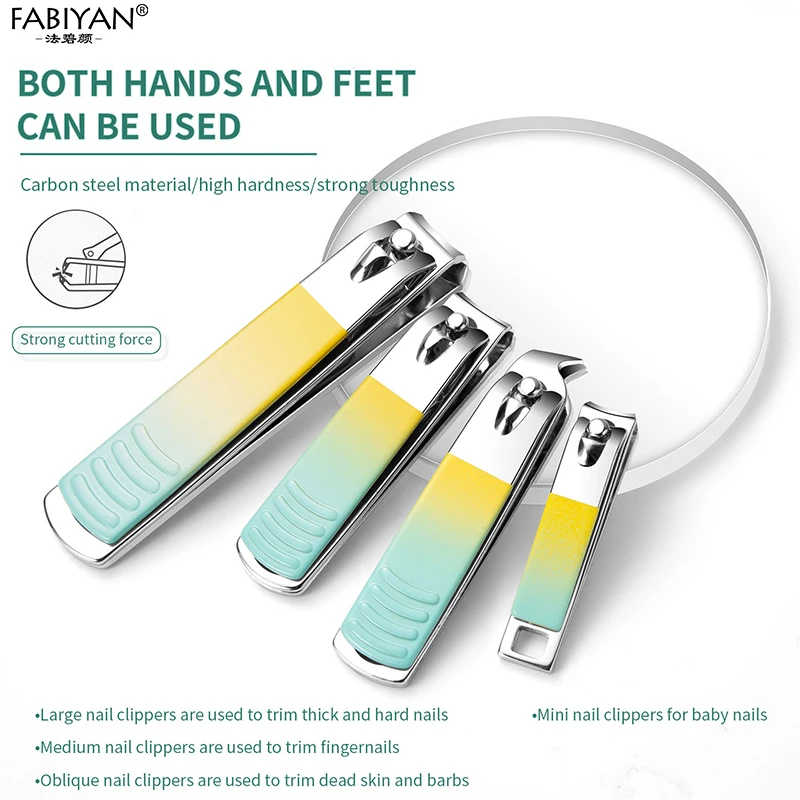 Set di forbici per Pedicure per tagliaunghie in acciaio inossidabile sfumato strumenti per Manicure tronchesi per cuticole Kit tagliaunghie 7/10/12/18 pezzi