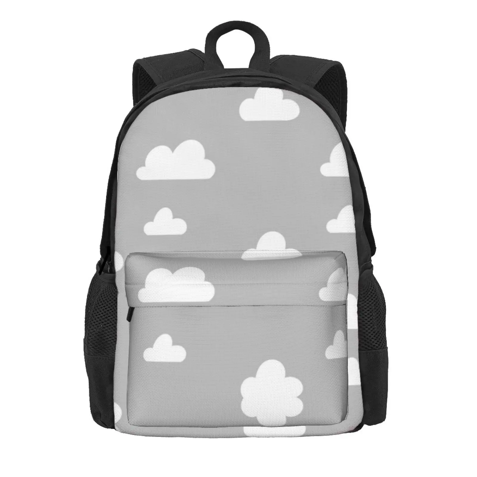 Clouds Hot Sale Schoolbag Backpack Fashion Bags Clouds Sky Grey White Cloud Top Cloud Curtain Cloud Backpack Cloud Apron Cute